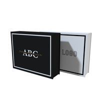 Caja de Regalo de Cartón Rígido Magnético de Lujo Negra y Gris Personalizada de Alta Gama para Ropa