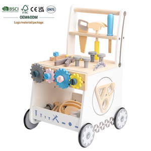 Chariot à outils multifonctionnel en bois pour enfants, assemblage et démontage, écrou, exercice <span class=keywords><strong>de</strong></span> marche, jouet éducatif, trotteur pour bébé - Product Image 1