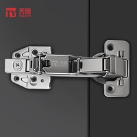 Charnière hydraulique dissimulée durable à 165 degrés, fermeture douce 3D, design réglable pour meubles de cuisine, d'école, de placard et de garde-robe