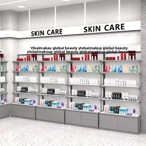 Vetrina Espositiva per Cosmetici Personalizzabile a Basso Profilo con LED, Struttura in Metallo, Multiuso per Saloni di Bellezza e Barbieri - Product Image 4