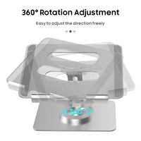 Support de tablette pliable rotatif à 360 degrés en alliage d'aluminium pour ordinateur portable Support de tablette portable pour iPad