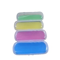 Étui à lunettes de myopie rectangulaire transparent, portable, haut de gamme, résistant à la pression, en plastique ABS rigide, boîte de rangement couleur bonbon
