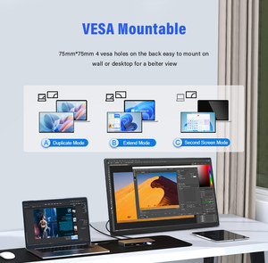 <span class=keywords><strong>2026</strong></span> 便携式游戏显示器 15.6 英寸 1920x1080 65Hz IPS 宽屏 Type-C USB 接口 内置扬声器 - Product Image 3