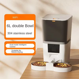 4L 6L带高清摄像头自动宠物喂食器猫狗食品自动分配器适用于两只宠物猫狗喂食远程喂食 - Product Image 5