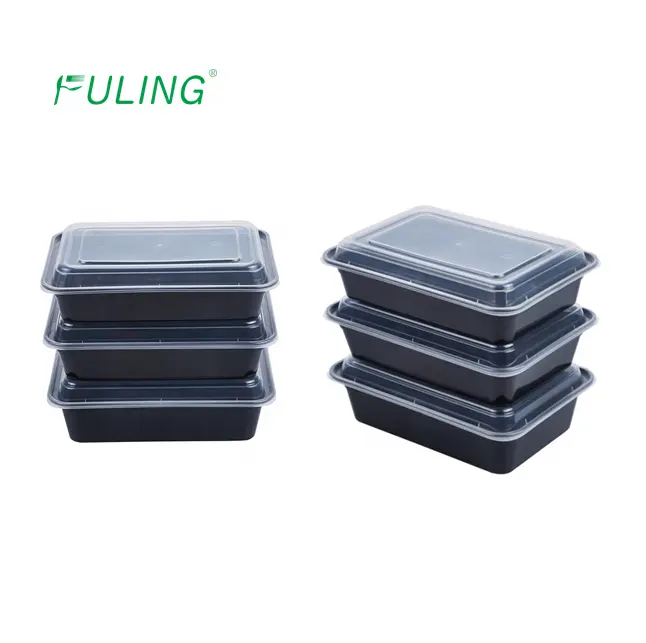 पर्यावरण के अनुकूल माइक्रोवेव सुरक्षित प्लास्टिक खाद्य कंटेनर lids के साथ डिस्पोजेबल दोपहर के भोजन के बॉक्स