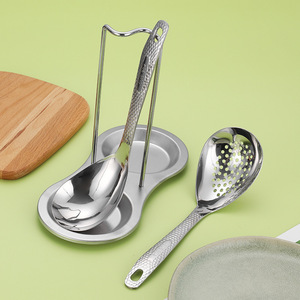 304 Stainless Steel Spoon, Thickened Kitchen Spoon Holder, <b>Plate</b> Holder, Restaurant Hot Pot Spoon <b>Rack</b>, Scoop Spoon, Soup Dish - Product Image 3