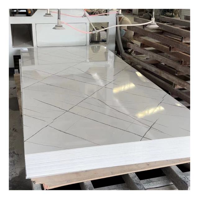 High Glossy UV Marble Sheet UV Plastic Wall Panel PVC Marble Board Uv Board for Office, Bedroom and Living Room