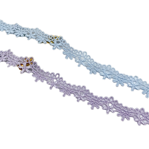 Encaje de Poliéster 100% al por Mayor, Accesorios de Ropa de Encaje de Color, Encaje Bordado Soluble en Agua, Encaje Lolita Personalizado para Bolsos y Regalos - Product Image 1