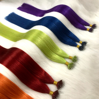 Extensions de cheveux naturels russes Remy, 12a, Micro-lien, anneau Nano, Double dessin, pointes