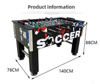 Table de football de table haut de gamme de 14 mètres pour adultes, machine de jeu de soccer à huit bâtons, jeu de compétition décontracté pour deux joueurs