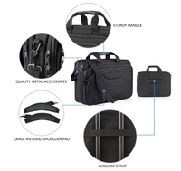 Sacoche pour ordinateur portable haut de gamme à la mode extensible 17.3 pouces hydrofuge épaule Messenger anti-vol caractéristique