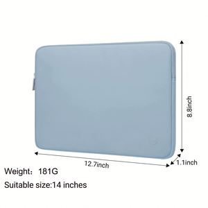 Fashion Style Soft Velvet Durable Blue Color Neoprene <b>Laptop</b> Accessories <b>Laptop</b> Zipper Travel case <b>Bag</b> - Product Image 4