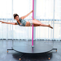 Portable Décapant Autoportante En Silicone Rose Pôle De Danse D'étape