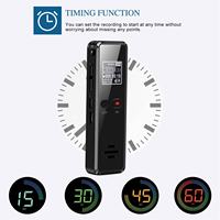 Enregistreur vocal numérique V90 avec haut-parleur d'écran Prise 3.5mm 8 Go Dictaphone à commande vocale Enregistrement audio Réduction du bruit Lecteur MP3
