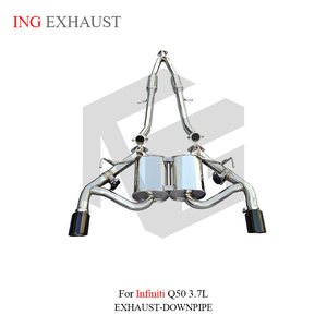 Ing Phụ Kiện Xe Hơi SS304 Thép Không Gỉ Catback Xả Cho Infiniti <span class=keywords><strong>Q50</strong></span> Q60 Q70 2.0T 3.7 2013-up Với Màu Đen End Mẹo Phần - Product Image 5
