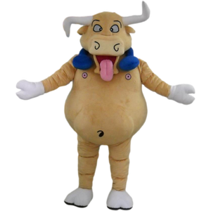 Disfraces de Mascota de Buey/Vaca/Toro de Primera Calidad en Color Marrón Claro con Gran Barriga, Disfraces de Mascota Personalizados para Adultos - Product Image 1