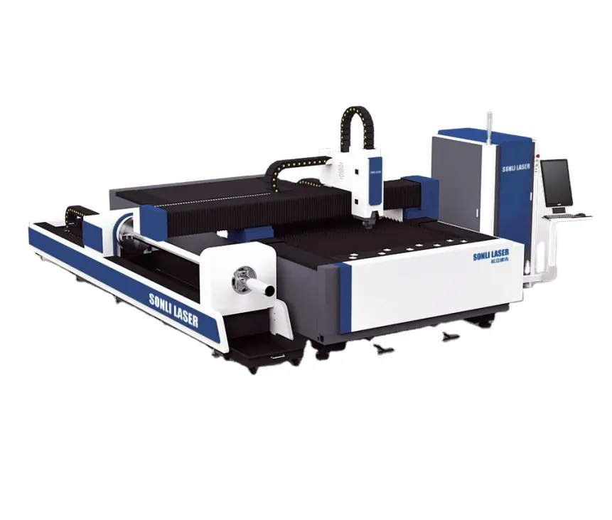 Plate and tube cnc fiber laser cutting machine 1000w acrylic heart flower box fabric laser cutter
