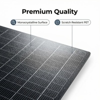 Panneau solaire monocristallin mini PET laminé personnalisé DIY 1,0W 6V demi-cellule avec 22% d'efficacité pour chargeur de batterie extérieur
