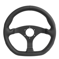 Volant de course perforé en cuir 320 mm, 3 branches, cadre en aluminium noir, universel 6 boulons pour voitures de performance et simulateurs de course