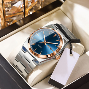 Montres à quartz pour hommes, étanches, avec logo personnalisé, coffret cadeau de luxe, <span class=keywords><strong>bracelet</strong></span> en acier inoxydable, analogique, élégant, charme, montre-<span class=keywords><strong>bracelet</strong></span> pour affaires - Product Image 1