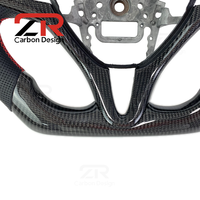 Volant sport en fibre de carbone avec affichage LED personnalisé pour Honda Civic 8ème, 9ème, 10ème et 11ème génération, intérieur de voiture sportif 2009-2018