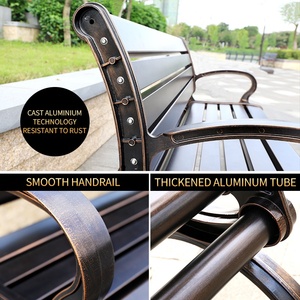 Vente en gros <span class=keywords><strong>banc</strong></span> d'extérieur en métal <span class=keywords><strong>avec</strong></span> <span class=keywords><strong>dossier</strong></span> en fonte d'aluminium loisirs Bancs de patio chaise longue de jardin <span class=keywords><strong>banc</strong></span> d'extérieur - Product Image 4