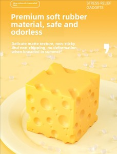 Squeeze Stress Relief Toy 11cm Extra Large Cheese Slow <b>Rebound</b> Flour Stress Relief - Product Image 5