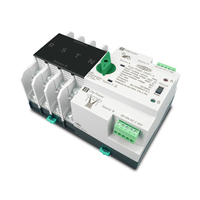 TOMZN 4P 3 Phases 4 Fils Rail DIN ATS PV et Onduleur Commutateurs de Transfert Automatique Double Alimentation Ininterrompue 63A 100A 125A