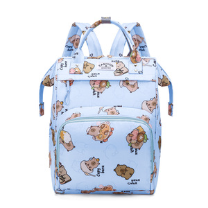 Cute Cartoon Print Mommy <b>Backpack</b>, Lightweight Softback Waterproof Daypack <b>Women</b> Shoulder Bag for Baby Care - Product Image 1