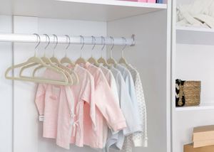 Wholesale Premium Velvet Clothes Hangers Single Tier Space Save Non-slip <b>Black</b> Plastic for Wardrobe Bathroom Tools - Product Image 4