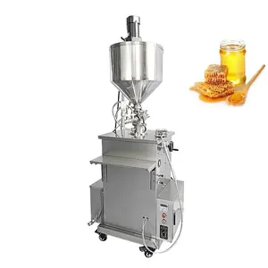 1-150ml Petroleum Jelly Filler Filling Machine Vertical Liquid Beeswas Cosmetic fill cosmet with Heating and Mixing