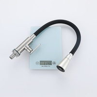 SUS304 Silicone Flexible Cou Coloré N'importe Quelle Direction Simple Froid Robinet Mélangeur Noir Cuisine Robinet Drop Down Rotatif Évier Robinet