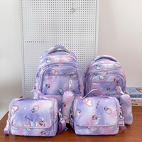 Sac à dos scolaire innovant, léger, résistant à l'usure, avec motif de dessin animé mignon, ensemble de sacs à dos pour étudiants, ensemble de sacs à dos pour élèves du primaire