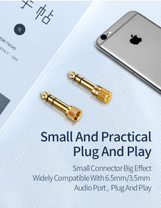 Altın kaplama 6.35mm erkek 3.5mm kadın <span class=keywords><strong>Stereo</strong></span> ses adaptörü hoparlörler için gitar amplifikatörler ses ve Video kabloları - Product Image 4