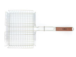 Parrilla de carne mediana con parrilla de barbacoa de malla con utensilios de barbacoa al aire libre Parrilla de pescado de acero inoxidable - Product Image 6