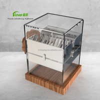 Moderne Moermolen Van Acryl En Houten Handslinger, Transparant Droog Fruit-En Notenbewerkingsgereedschap