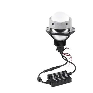 AES 6000K F1 evrensel BI-LED projektör Lens mavi Lens 60W 70W süper parlak LED far H1 H7 H11 9005 9006 araba aksesuarları