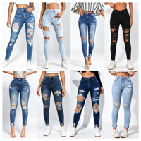 Nouveau jean droit pour femme, best-seller, extensible, taille haute, effet push-up, en denim de qualité supérieure