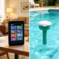 Monitor de Calidad del Agua en Línea las 24 Horas, 8 en 1, Aplicación Tuya, Monitoreo en Tiempo Real de pH, Cloro Residual, Salinidad, ORP, Multifunción