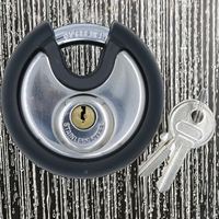 Serrure à disque en acier inoxydable 304 de type lune spéciale recouverte de caoutchouc étanche de 70mm pour porte personnalisable