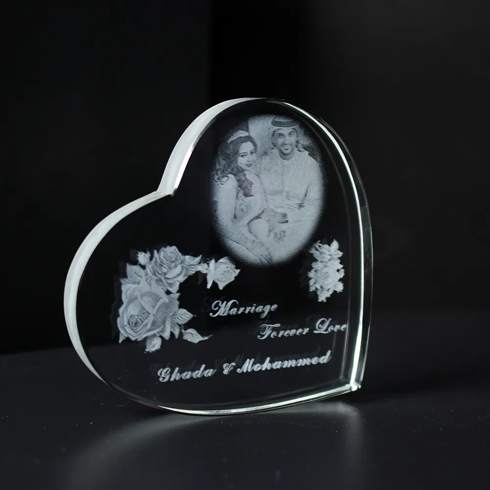 Corazón de cristal personalizado, pisapapeles de cristal para fiesta, recuerdos de boda, regalos para invitados