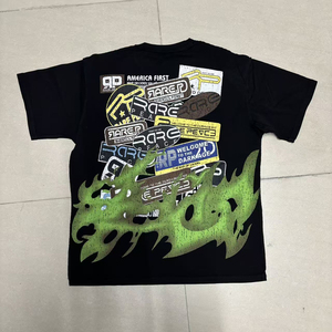 Summer Vintage Streetwear Hot Drilling Short Sleeve New Clothing Men Tee <strong>Shirts</strong> Rare Peace <strong>T</strong>-<strong>shirts</strong> for Men - Product Image 1