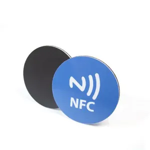 Aangepaste Logo Hoge Kwaliteit 13.56 Mhz Hf Nfc Telefoon Tag Anti Metaal Ferriet Nfc Sticker