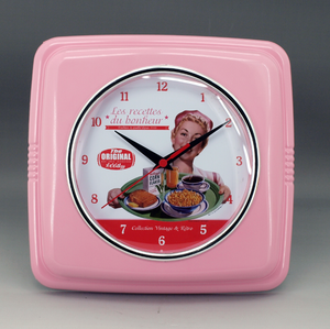 Retro Wall Clocks Home Decorative square Plastic Quartz Custom <b>Kitchen</b> Analog Type Clock Promotional Products - Product Image 3