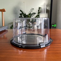 Boîte de rangement pour gâteau transparente de 6 pouces, anti-poussière, avec couvercle, empilable, en plastique alimentaire, présentoir à desserts pour boulangerie