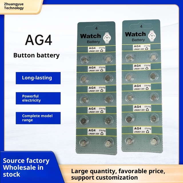 AG4 Factory Direct Alkaline Button Battery LR626 1.55V for Remote Control Candle Lamp Toy
