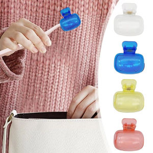 Portable Plastic Toothbrush Head Cover <b>Clips</b> Dustproof Head Protector Cap Travel Hiking Camping Bathroom Accessories - Product Image 2