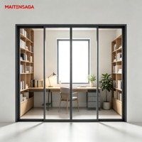 Fenêtre à battant en aluminium à cadre étroit, design moderne à rupture de pont thermique pour projets de construction d'appartements et de villas
