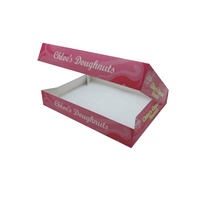 Boîte cadeau en papier personnalisée pour 6, 12 ou 24 cupcakes, beignets, pâtisseries, snacks, biscuits, emballage pliable en papier pour la restauration rapide, emballage jetable