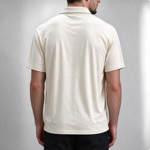 <strong>Men</strong> <strong>Short</strong> Sleeve Polo Shirt Chest Pocket Button Placket Custom Logo Summer Casual Beach Holiday Resort Golf OEM ODM Wholesale - Product Image 3